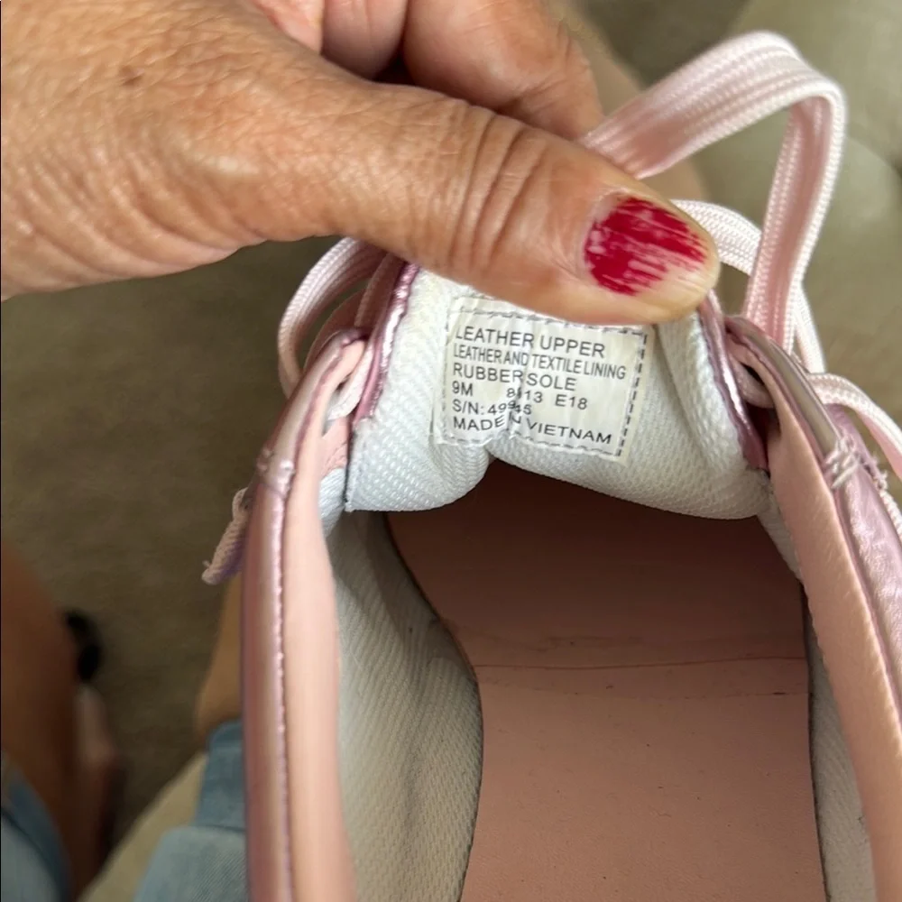 Tory Sport Pink Metallic Sneakers with White Soles